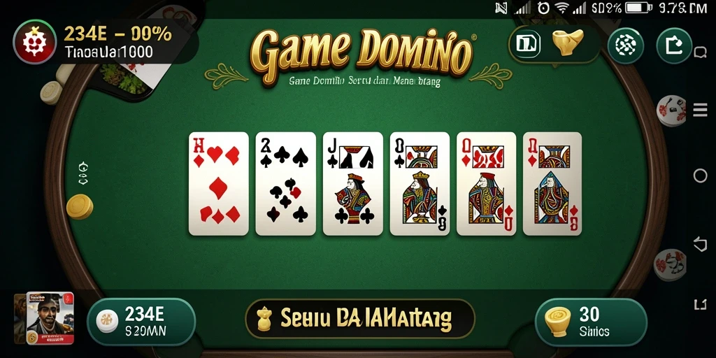 Tampilan gameplay Domino yang seru dan menantang di 234E.