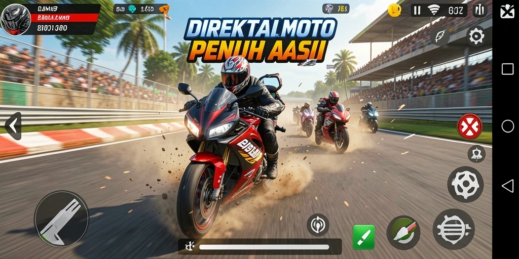 Gameplay balap motor seru di DIREKTURTOTO.