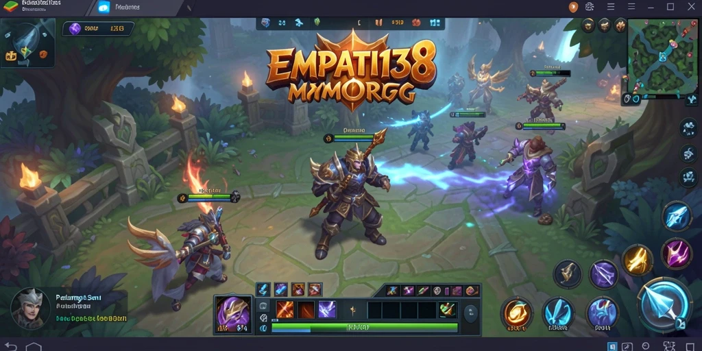 Screenshot utama EMPATI138 menampilkan pertarungan seru dalam dunia MMORPG.