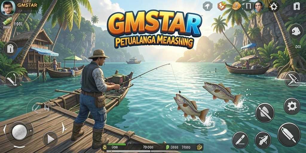 Tangkapan ikan besar dalam gameplay GMSTAR yang memikat.