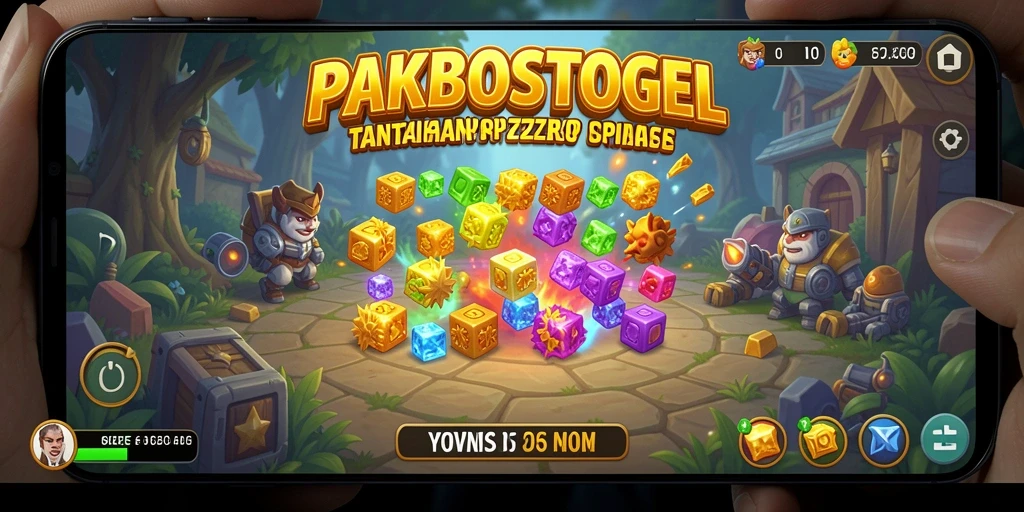 Tampilan gameplay seru PAKBOSTOGEL dalam permainan Puzzle.
