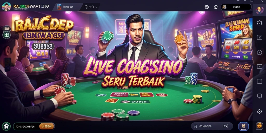 Tampilan gameplay Live Casino yang mendebarkan di RAJADEWA138.