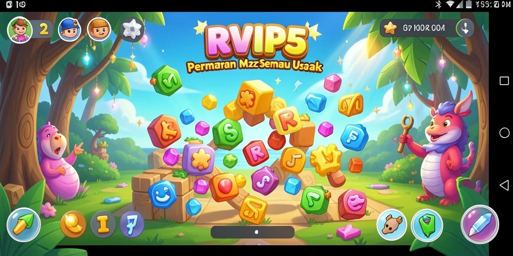 Tampilan gameplay RVIP5 yang seru dan menantang dalam permainan Puzzle.