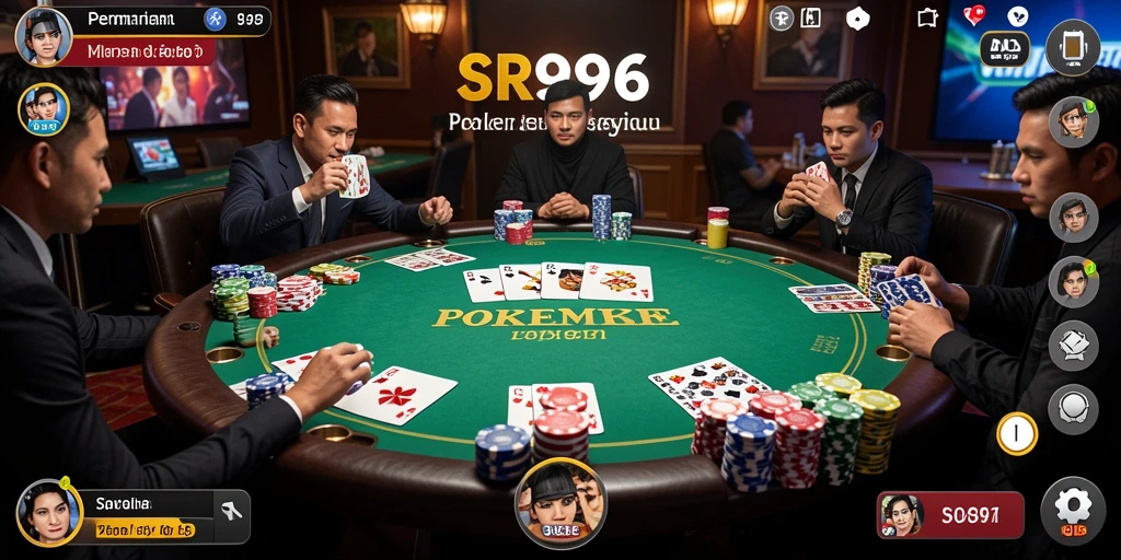 Tampilan screenshot SR996 dengan aksi seru permainan Poker.